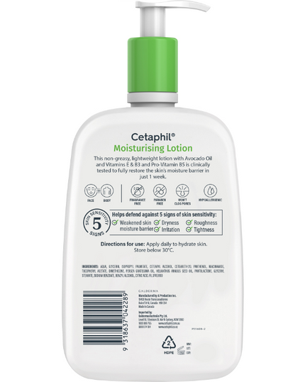 Cetaphil Moisturising Lotion for Face & Body 1L