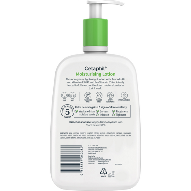 Cetaphil Moisturising Lotion for Face & Body 1L