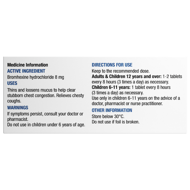 Chemists' Own Chesty Forte 8mg 50 Tablets