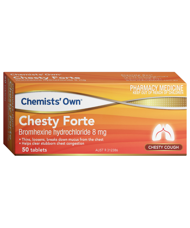 Chemists' Own Chesty Forte 8mg 50 Tablets