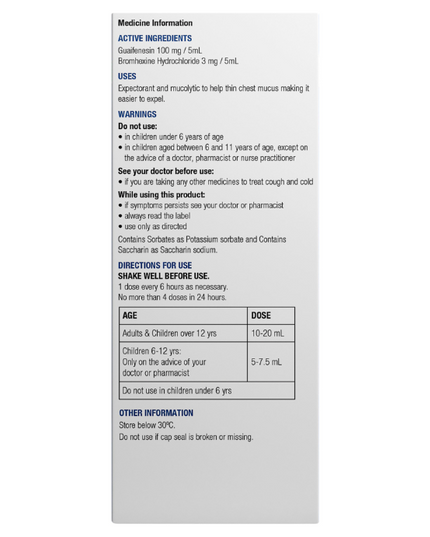 Chemists' Own Chesty Mucus Cough 200mL