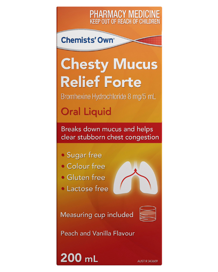 Chemists' Own Chesty Mucus Relief Forte Bottle 200mL