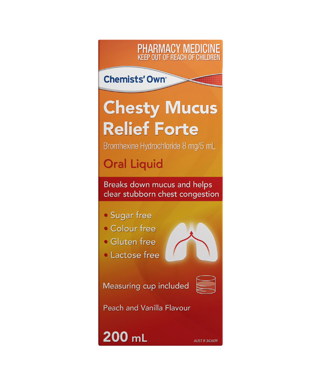 Chemists' Own Chesty Mucus Relief Forte Bottle 200mL