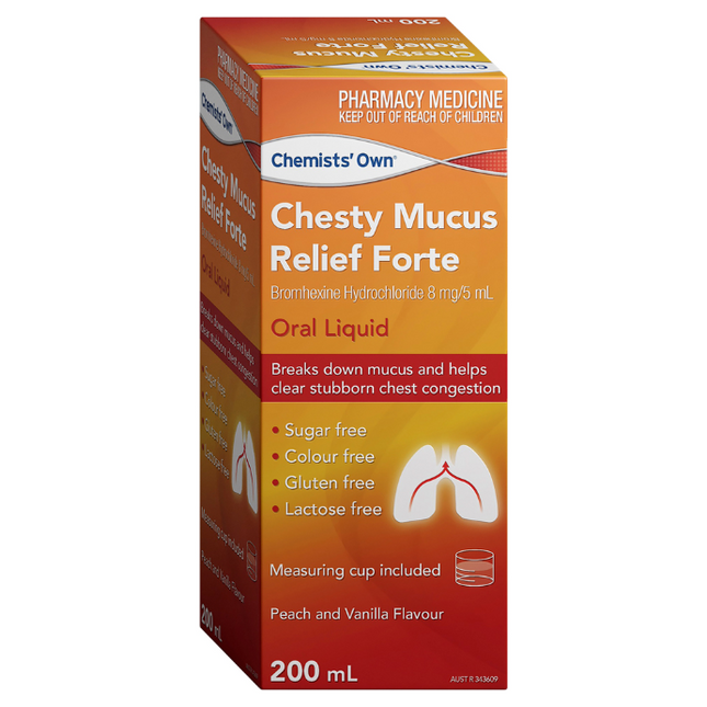 Chemists' Own Chesty Mucus Relief Forte Bottle 200mL