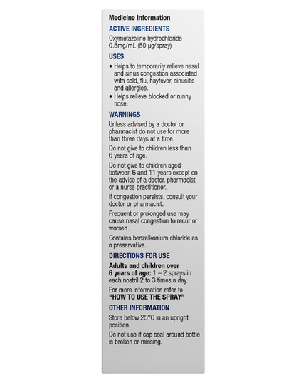 Chemists' Own Nasal Decongestant Spray (180 Sprays) 18mL