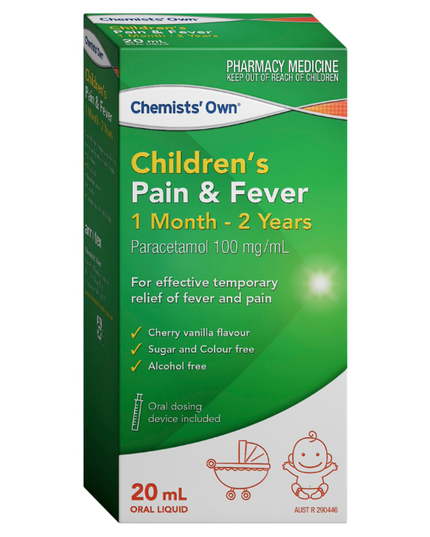 Chemists' Own Paracetamol 100mg Pain & Fever Drops 1 Month-2 Years 20mL