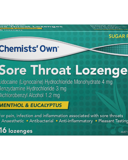 Chemists' Own Sore Throat Menthol Eucalyptus 16 Lozenges