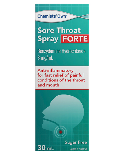 Chemists' Own Sore Throat Spray Forte 30mL