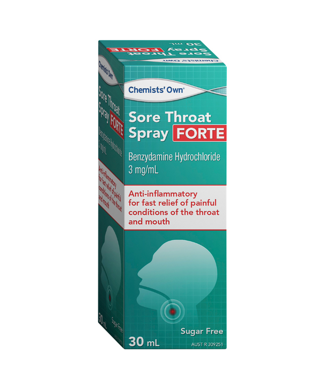 Chemists' Own Sore Throat Spray Forte 30mL