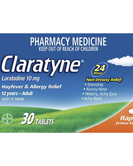 Claratyne Allergy Hayfever Relief Antihistamine Tablets 30 pack