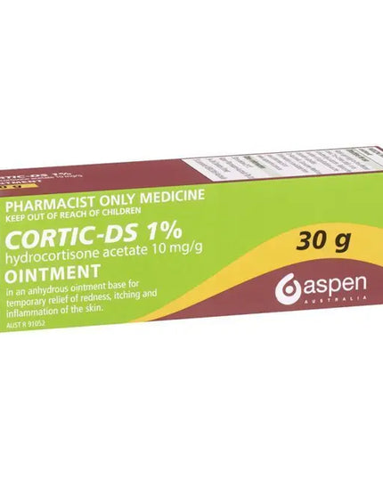 Pharmacist Only Cortic DS Ointment 1% 30g - Hydrocortisone (S3)