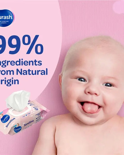Curash Baby Sensitive Wipes 3 X 80 Bulk Pack