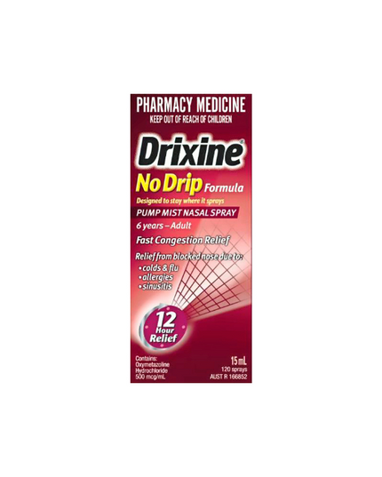 DRIXINE 12 Hour Relief No Drip Original Nasal Spray 15mL