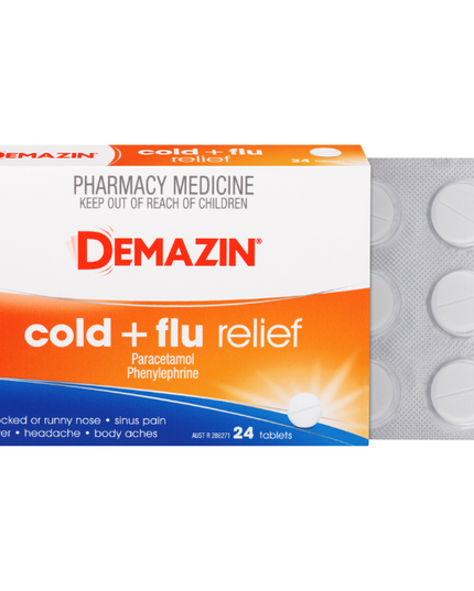 Demazin Cold & Flu Relief 24 Tablets