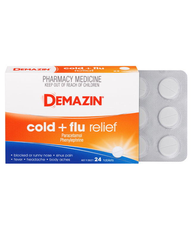 Demazin Cold & Flu Relief 24 Tablets