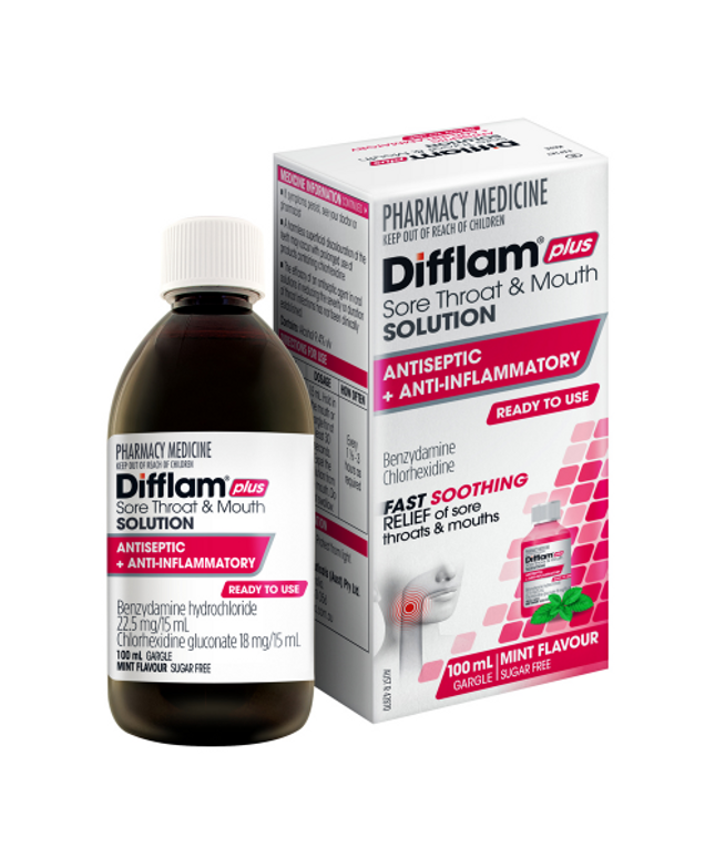 Difflam-C Sore Throat Gargle & Mouth Solution 100ml