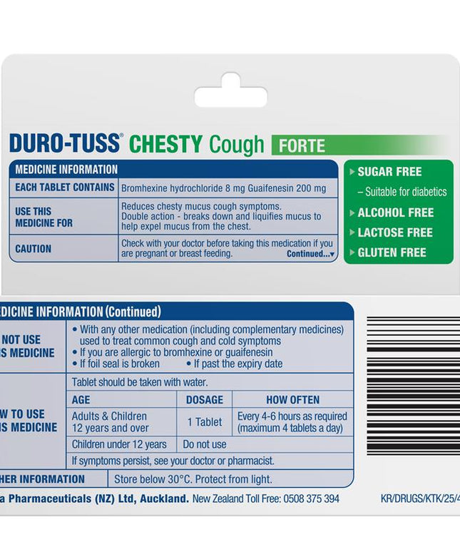 Duro-tuss Chesty Forte 24 Tablets
