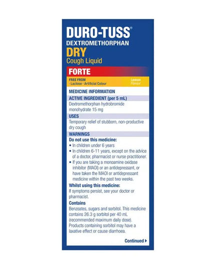 Durotuss Dry Cough Liquid Forte 200ml