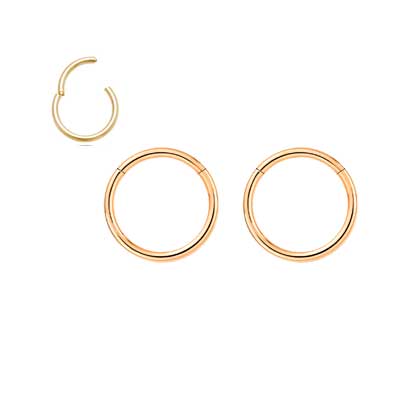 Ear Hinged Ring Gold 10mm