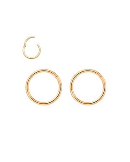 Ear Hinged Ring Gold 12mm