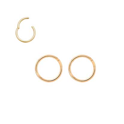Ear Hinged Ring Gold 8mm