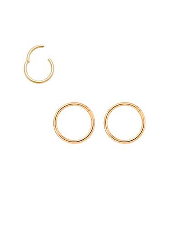 Ear Hinged Ring Gold 8mm