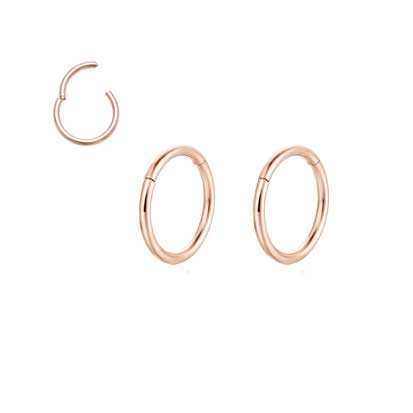Ear Hinged Ring Rose Gold 10mm