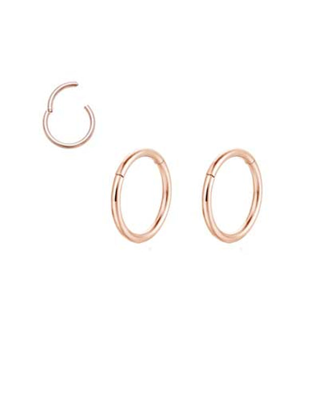 Ear Hinged Ring Rose Gold 10mm