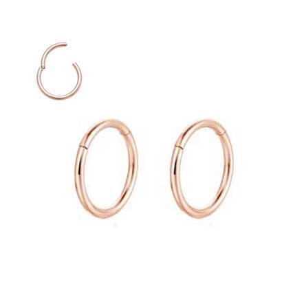 Ear Hinged Ring Rose Gold 12mm