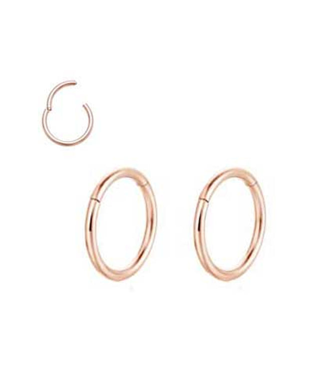 Ear Hinged Ring Rose Gold 12mm