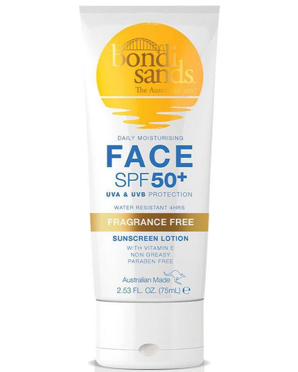 Bondi Sands Daily Moisturising Face SPF 50+ Sunscreen Lotion Fragrance Free 75ml