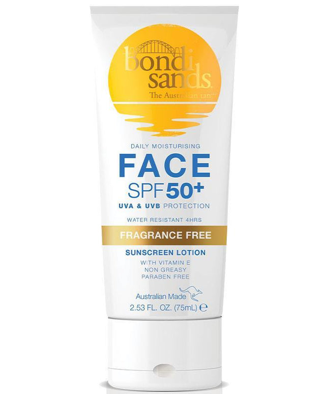 Bondi Sands Daily Moisturising Face SPF 50+ Sunscreen Lotion Fragrance Free 75ml