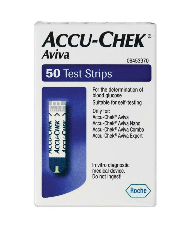 Accu-Chek Aviva Blood Glucose Test Strips 50