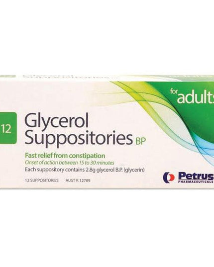 Glycerol Suppositories Adult Petrus 12