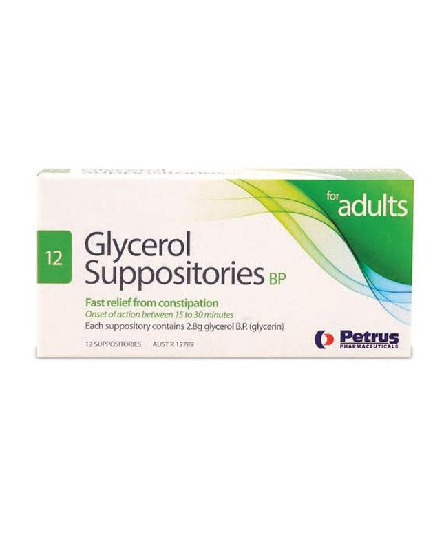 Glycerol Suppositories Adult Petrus 12
