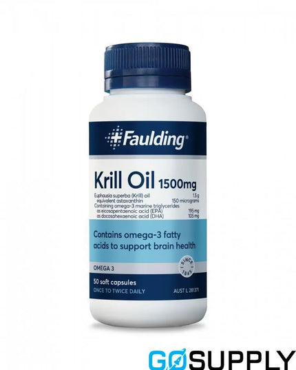 FAULDING O/LESS KRILL OIL GEL CAP 1500MG PACK 50