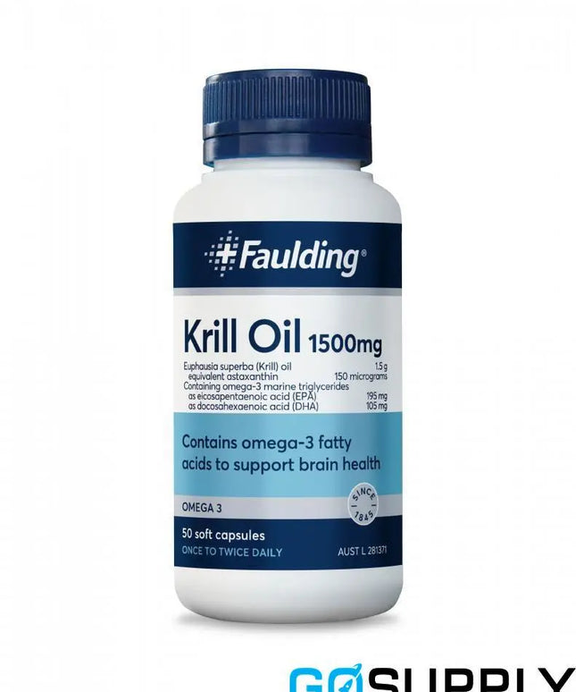FAULDING O/LESS KRILL OIL GEL CAP 1500MG PACK 50