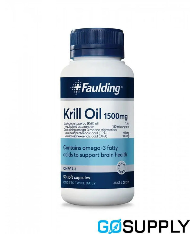 FAULDING O/LESS KRILL OIL GEL CAP 1500MG PACK 50