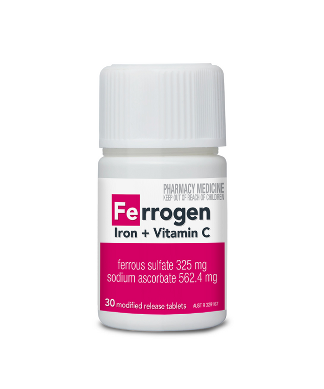FERROGEN Ferrous Sulfate 30 Tablets