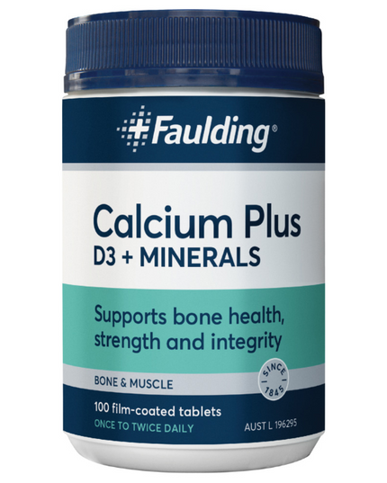Faulding Calcium PLUS D3 + Minerals 100 Tablets