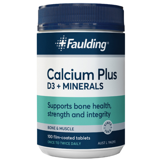 Faulding Calcium PLUS D3 + Minerals 100 Tablets