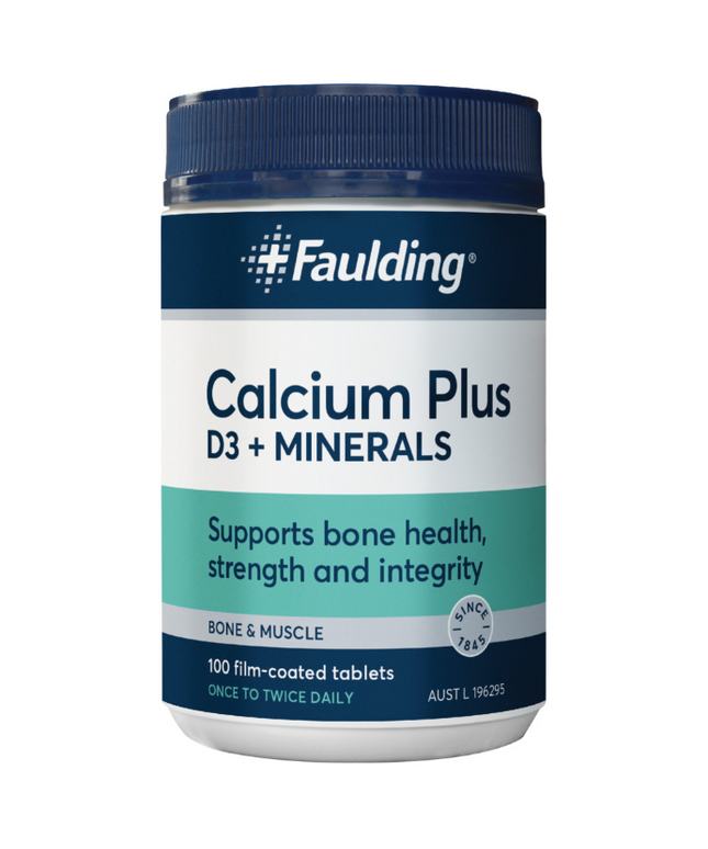 Faulding Calcium PLUS D3 + Minerals 100 Tablets
