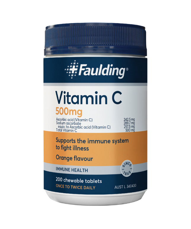 Faulding Vitamin C 500mg 200 Tablets
