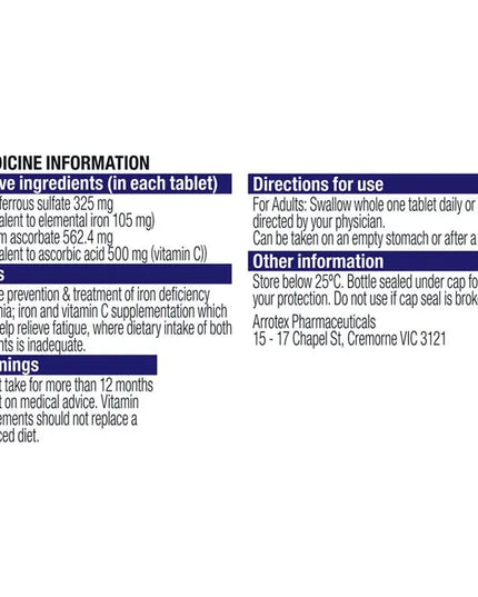 Ferro-Grad C Iron & Vitamin C 30 Tablets
