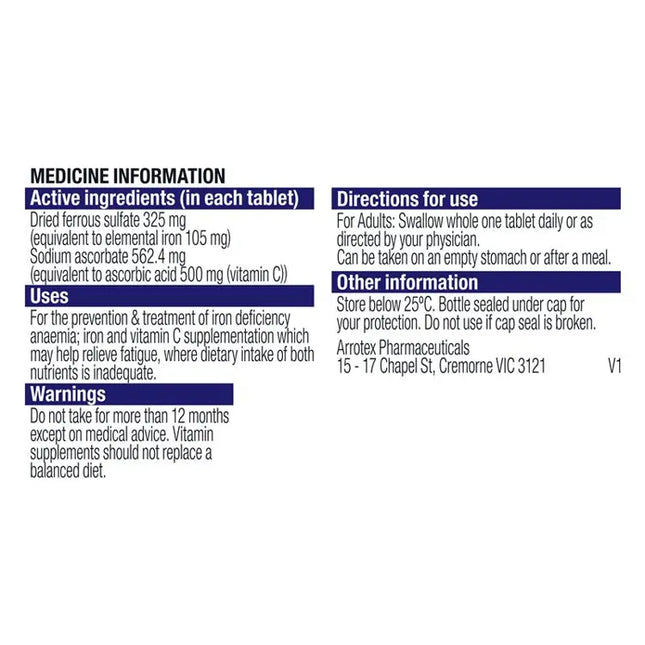 Ferro-Grad C Iron & Vitamin C 30 Tablets