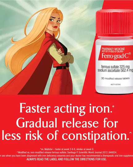Ferro-Grad C Iron & Vitamin C 30 Tablets
