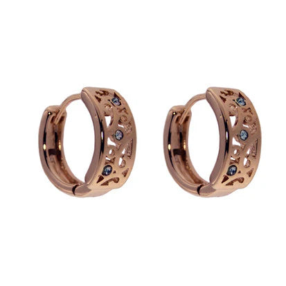 Filigree Huggie Rose Gold