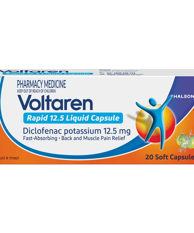 Voltaren Rapid 12.5mg Pain Relief Liquid Capsules 20