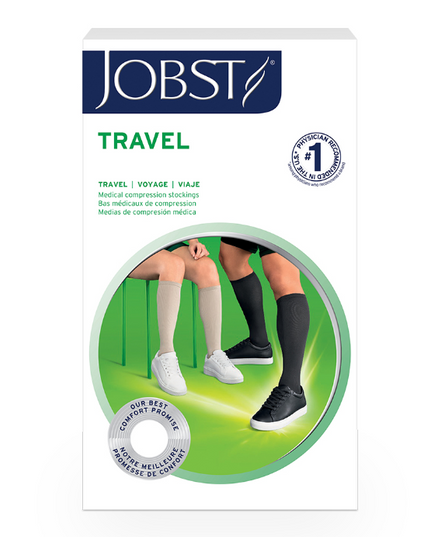 JOBST Travel Sock CL1 15-20 mmHg Special Targeted Indicati Knee High CT Black Size 1 1 Pair
