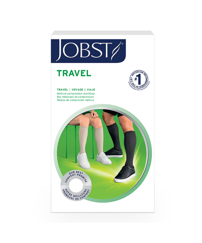 JOBST Travel Sock CL1 15-20 mmHg Special Targeted Indicati Knee High CT Black Size 1 1 Pair